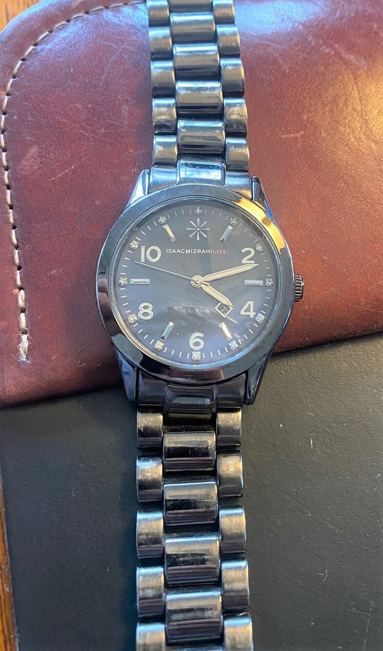 Women's 38mm Gun Metal Tone Isaac Mazrahi Live Watch
